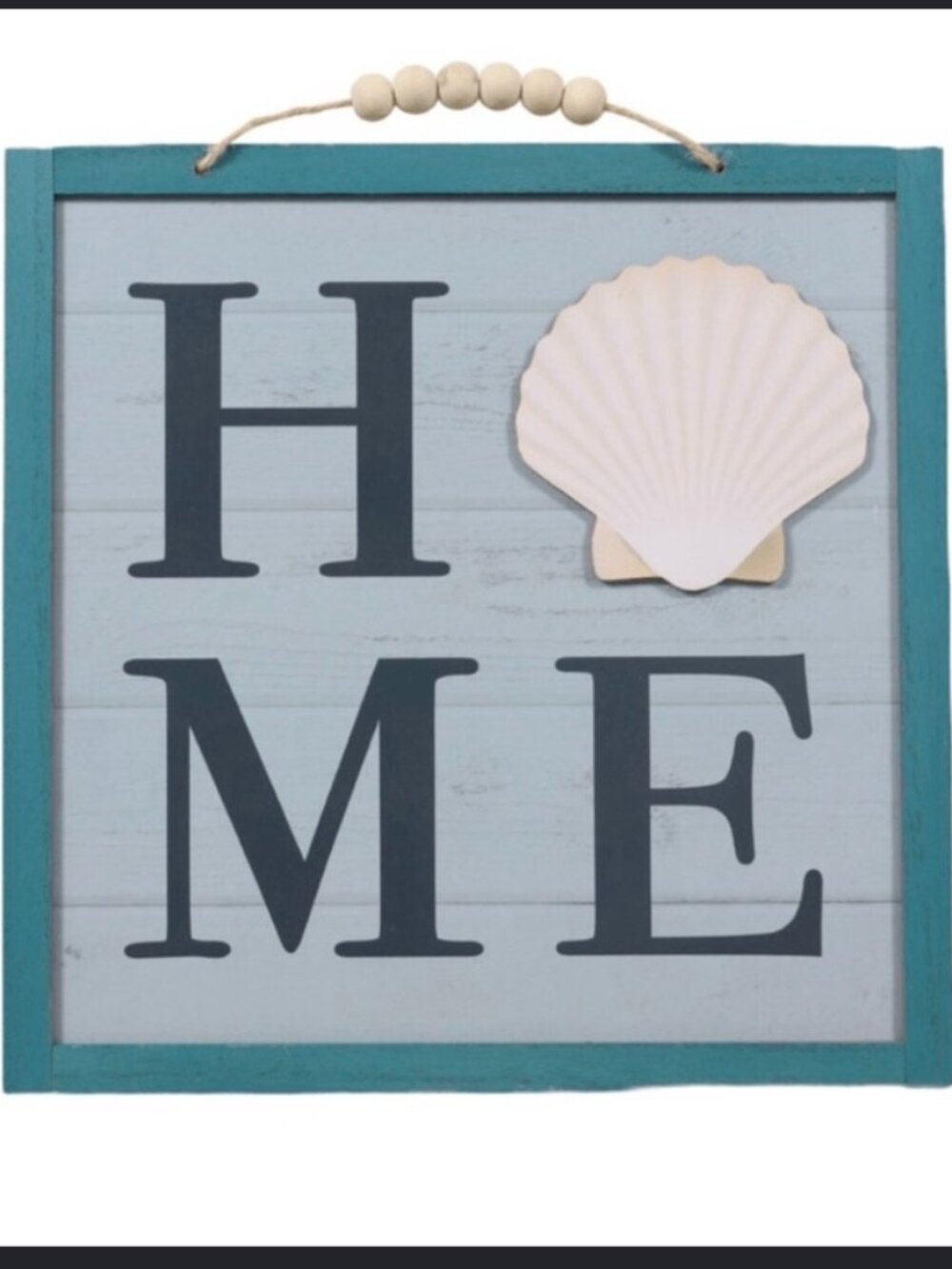 NWT Shore Living Nautical Home” Shell Accent Framed Wall Decor